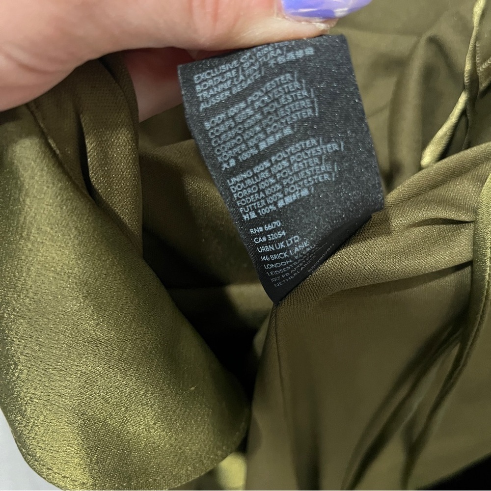 BHLDN‎ Elegant Olive Green Ruffle Maxi Sleeveless Dress 20W - Picture 4 of 10